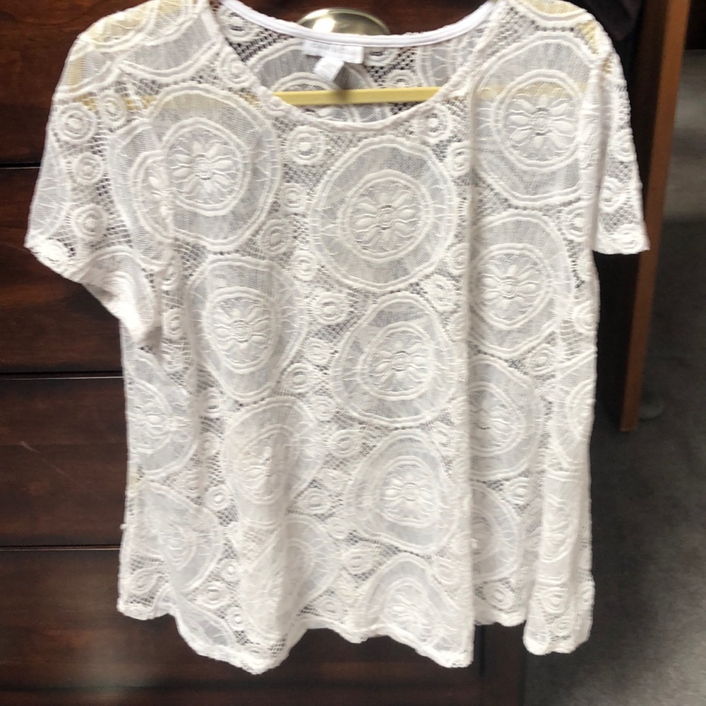 Charter Club lace top xl like new